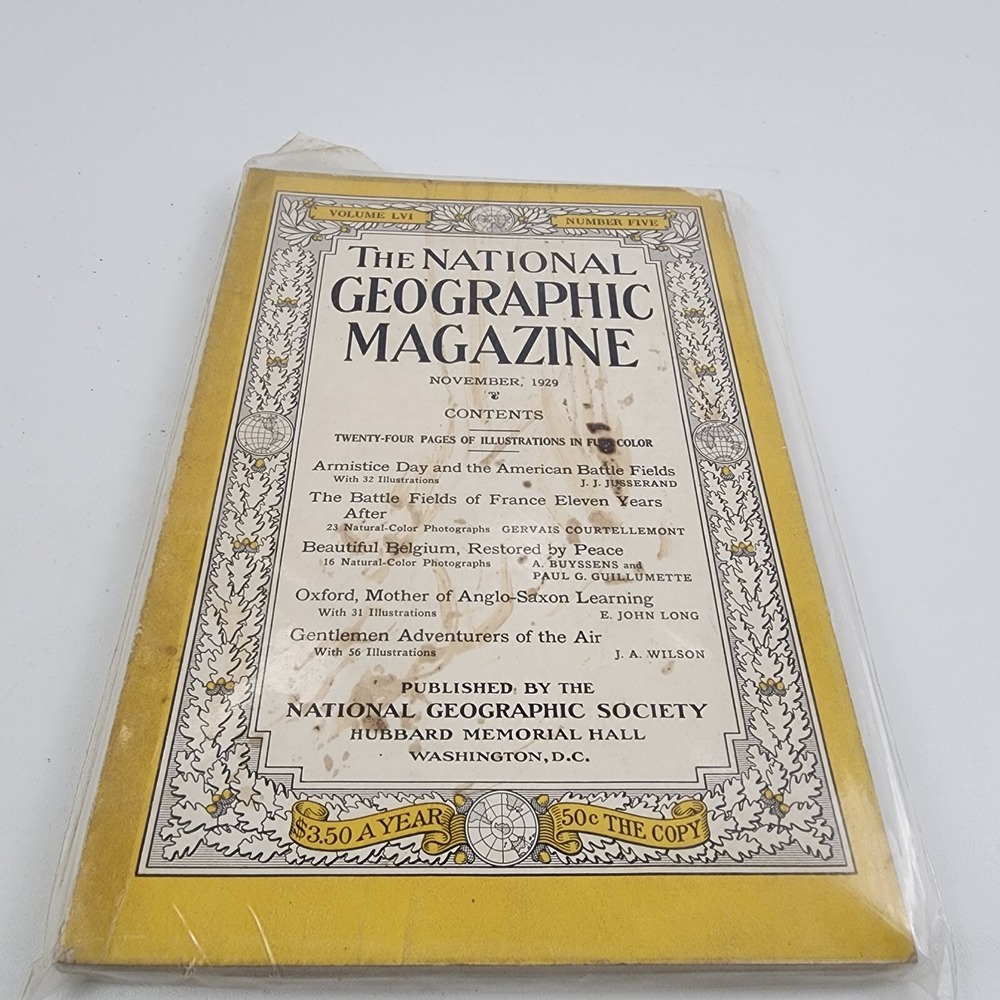 National Geographic Magazine November 1929 No Insert‎